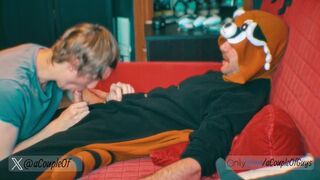 I Blow my Friend while he is Chilling in his Tanooki Pyjamas