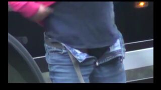 Horny truckers pissing
