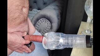 Verbal Daddy Pounds his Fleshlight with his Big Hard Dick
