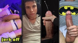 Uncut Big cock handjob with cumshot / Compilation 4 videos – CRISFABIO