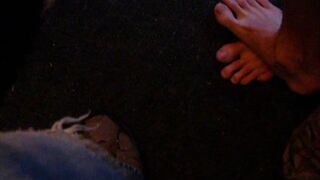 JAV Gay Feet Fetish: Billy's Stubby Big Toes Redneck Voyeur