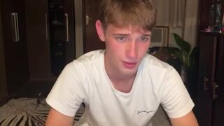 Gay JAV Solo: cute blonde smoking cumming bate cam