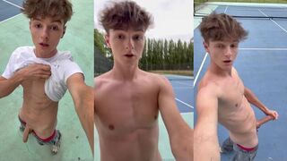 Svandy wanks on the Tennis Court