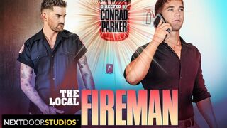 Firefighter Chris Damned Comes To Check Brandon Anderson's Pipes -NextDoorStudios